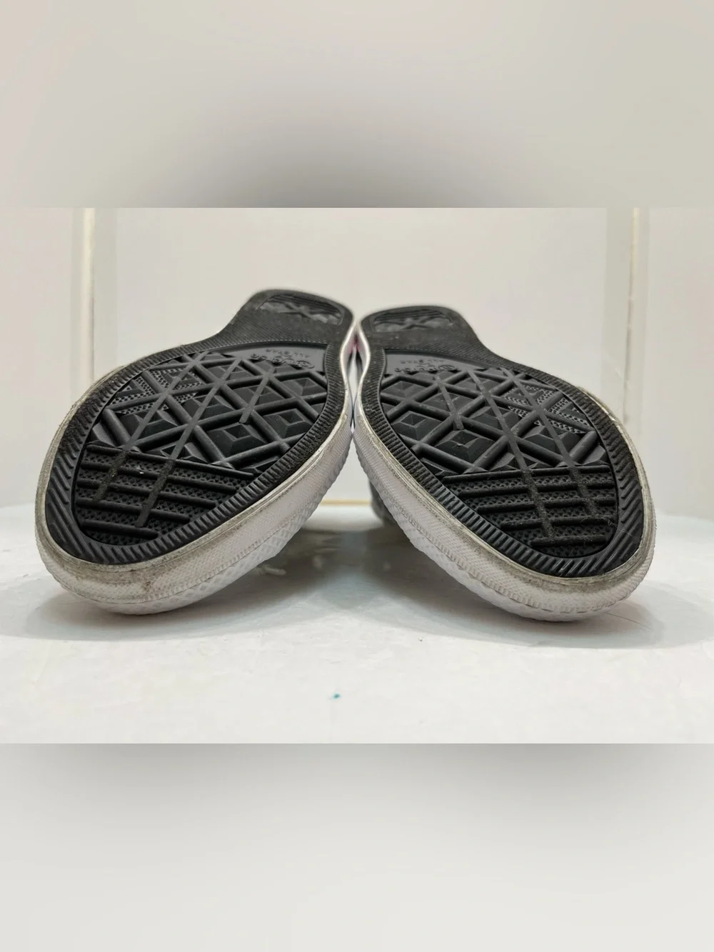 Converse Kids Light Blue High-Top Sneakers with Multicolor Floral Accents/Women7